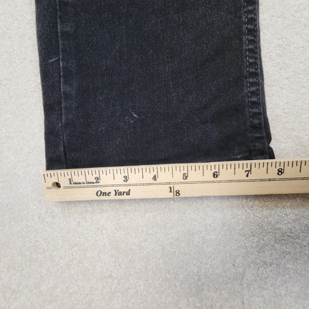 Levis 527 Slim Bootcut Mens 31X30 (Fits as 31x26) Black Denim Jeans Faded Grunge